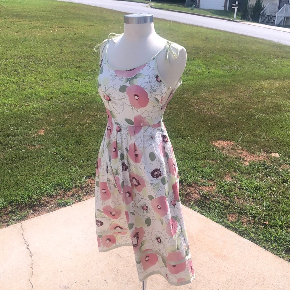 Floral dress with lined slip Express